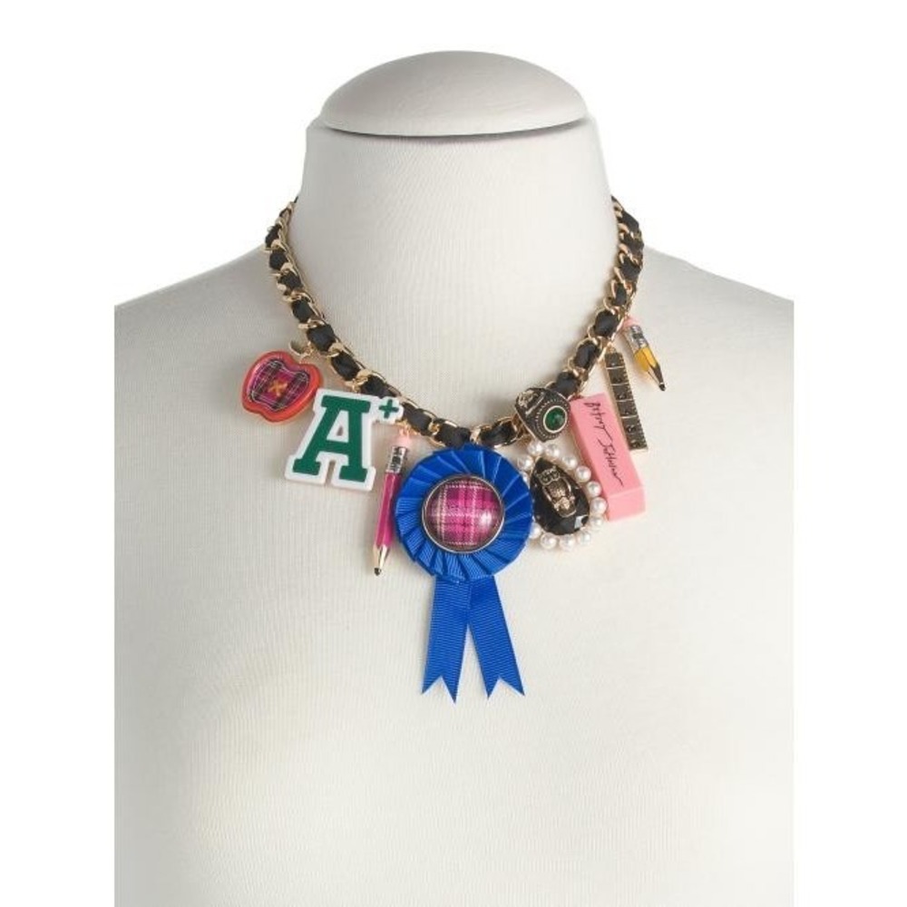 Betsey Johnson Best in Class Charm Necklace Teacher Gift Back to School NWT!